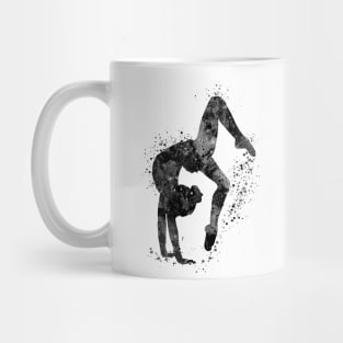 Gymnastics Tumbling Black and White Sports Gift Mug